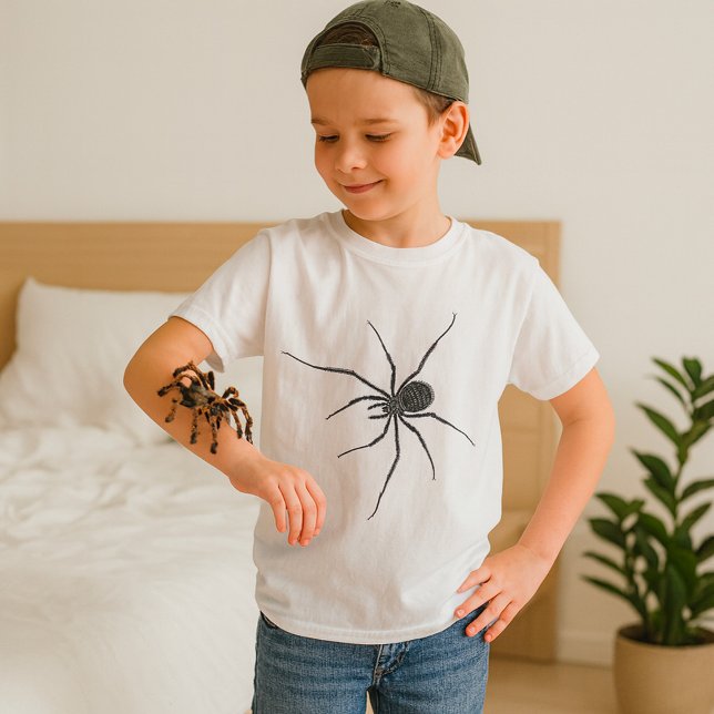 Camiseta Aranha Preta de Pernas Longas Aranha Assustadora (Criador carregado)