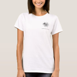 Camiseta Aranha Preta Simples E Teia de Aranha Feliz Hallow
