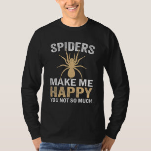 Camiseta Aranha Sarcástica me faz aranhas felizes com humor