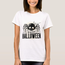 Camiseta Aranha Spooky e Feliz Halloween