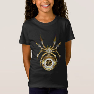 Camiseta Aranha Steampunk no fundo roxo