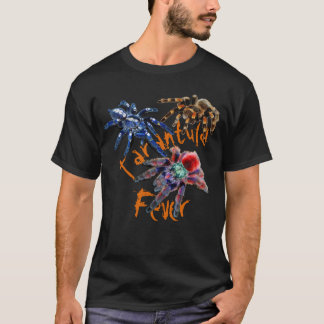 Camiseta Aranha-tarântula azul/vermelha/laranja/negra da ta