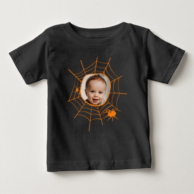 Camiseta Aranha teia aranha borweb spooky fotografia laranj (Frente)