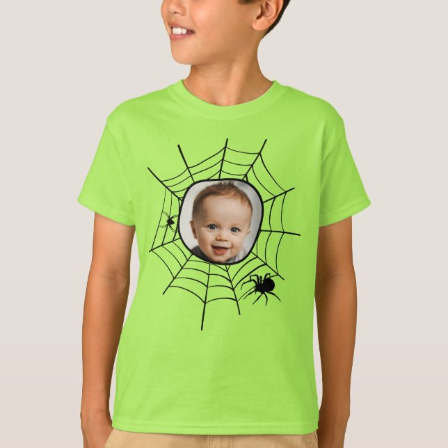 Camiseta Aranha teia aranha spooky fotografia personalizada (Frente)