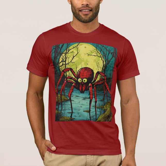 Camiseta Aranha Terrível Sob A Lua Completa - Pop Art Ho (Frente)