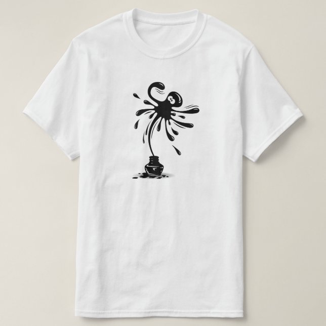 Camiseta aranha-tinta (Frente do Design)