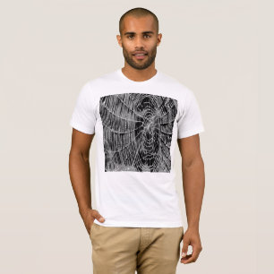 Camiseta Aranhas brancas e pretas na Web