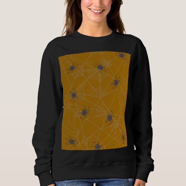 Camiseta Aranhas do Dia das Bruxas e abóboras (Frente)