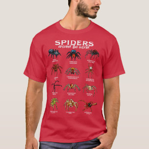 Camiseta Aranhas no mundo tipos de aranhas