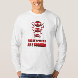 Camiseta Aranhas zangadas estão chegando ao manto de camise
