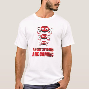 Camiseta Aranhas zangadas estão vindo