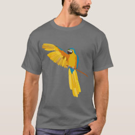 Camiseta Arara azul e dourada