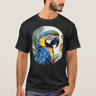 Camiseta Arara azul e dourada 5