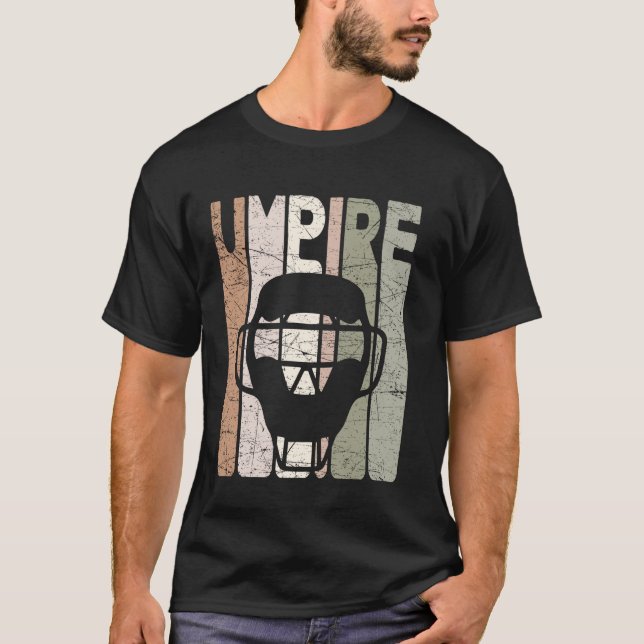 Camiseta Árbitro Beisebol Antigo Árbitro Retro (Frente)