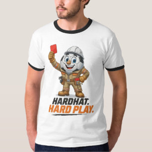 Camiseta Árbitro de Futebol com Capacete de Construção