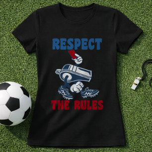 Camiseta Árbitro de Futebol Divertido Respeite as Regras Ca