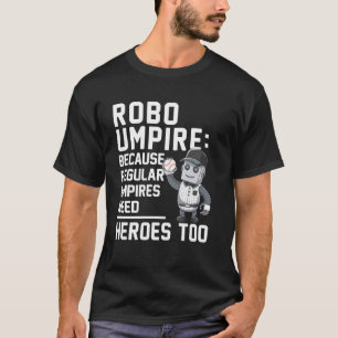 Camiseta Árbitro Robo de Beisebol Divertido Jogador de Beis