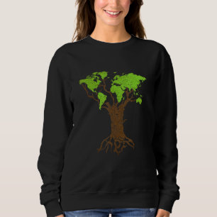 Camiseta Arborist Gardener Tree World Map Nature 1
