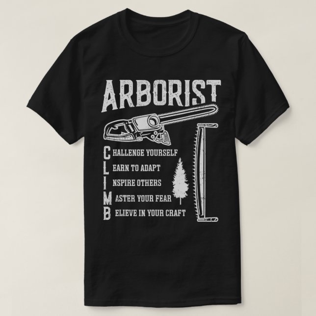 Camiseta Arborist Tree Climber Lumberjack (Frente do Design)