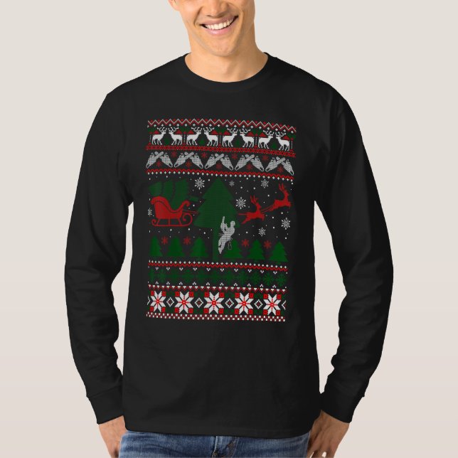 Camiseta Arborist Ugly Christmas Sweater (Frente)