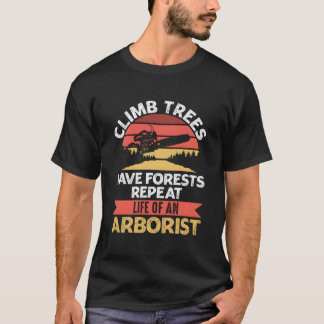 Camiseta Arboristas Trabalhos em Madeira Lenhador Corte de