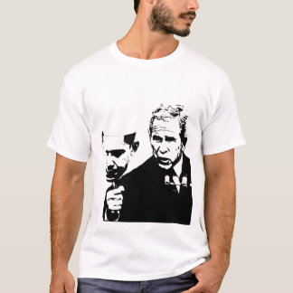 Camiseta arbusto com máscara de obama