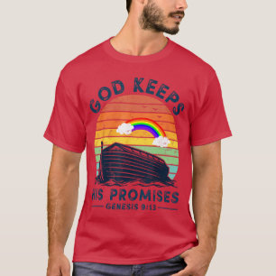 Camiseta Arca de Noé Arco-íris Jesus Deus Cristão Cumpre Su