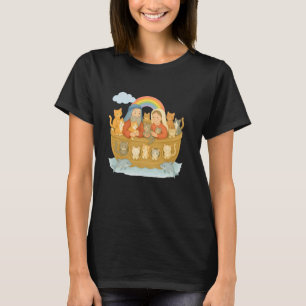 Camiseta Arca de Noé com gatos de religiosos amantes de gat