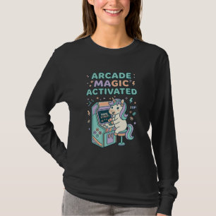 Camiseta Arcade de Unicórnio Mágico Ativado Produto Elegant