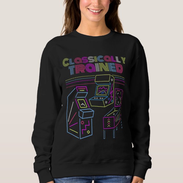 Camiseta Arcade Escolar Antiga com Jogadores Treinados Clás (Frente)