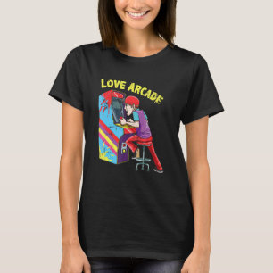 Camiseta Arcade Game Machine Retro Gam da Escola Antiga par