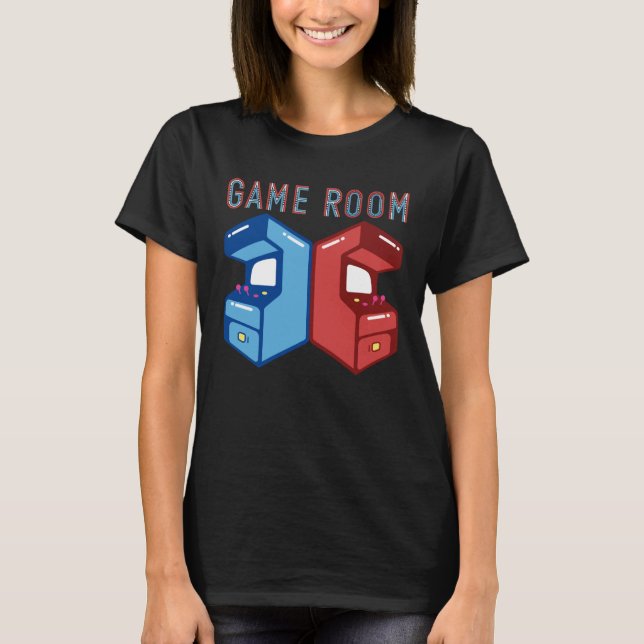 Camiseta Arcade Gaming Retro Controller Game Over Play Cons (Frente)