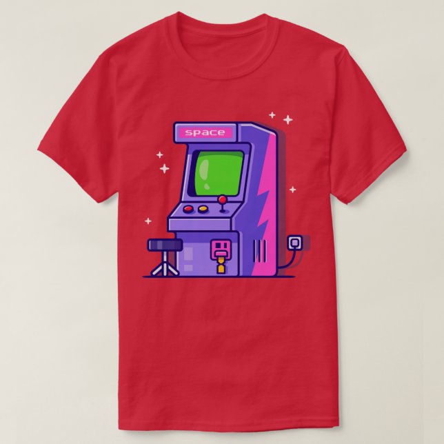 Camiseta Arcade Machine Cartoon (Frente do Design)