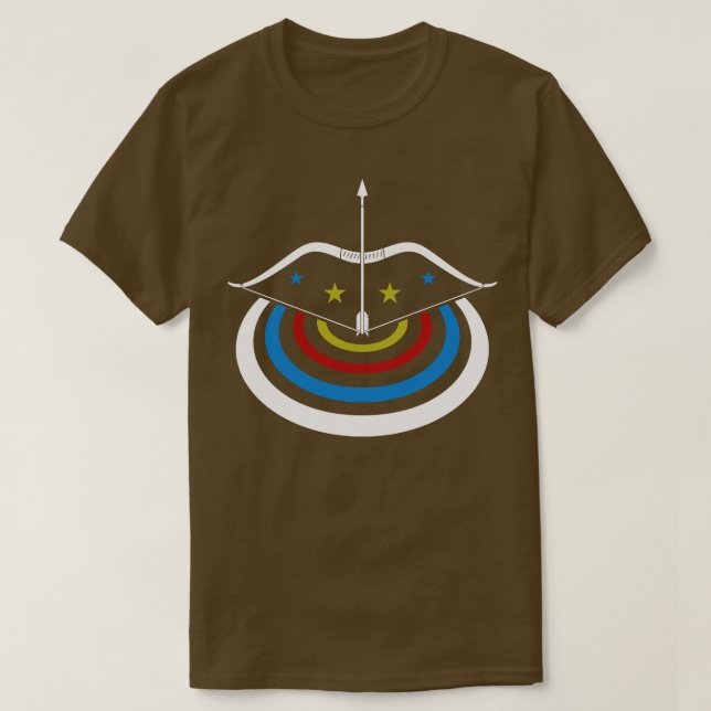 Camiseta Arch Sport Archery Archery Seta E Arco (Frente do Design)