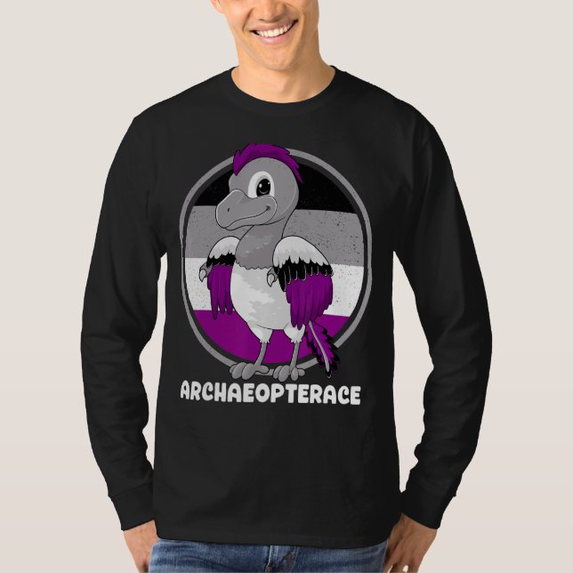 Camiseta Archaeopterace Asexual Archaeopteryx Lgbtq Gay (Frente)