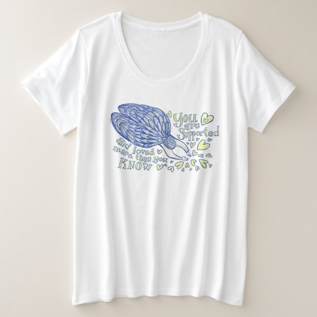 Camiseta Archangel Michael Love & Support Custom Shirt (Frente do Design)