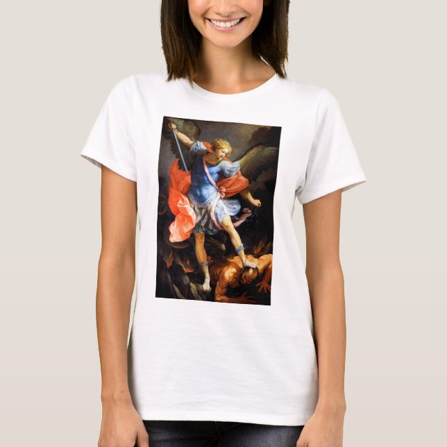 Camiseta Archangel Michael trSample Satã Guido Reni (Frente)