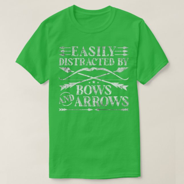 Camiseta Archer Design Men Archery distraído por Arcos Seta (Frente do Design)