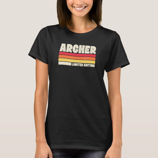 Camiseta Archer   Distressed Retro Vintage Style (Frente)