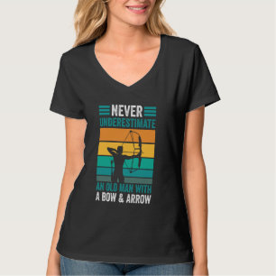 Camiseta Archer Engraçado Velho Com Arco E Seta