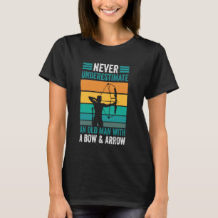 Camiseta Archer Engraçado Velho Com Arco E Seta