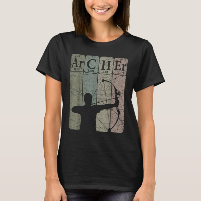Camiseta Archer Periodic Table Elements Bow Hunting Archery (Frente)