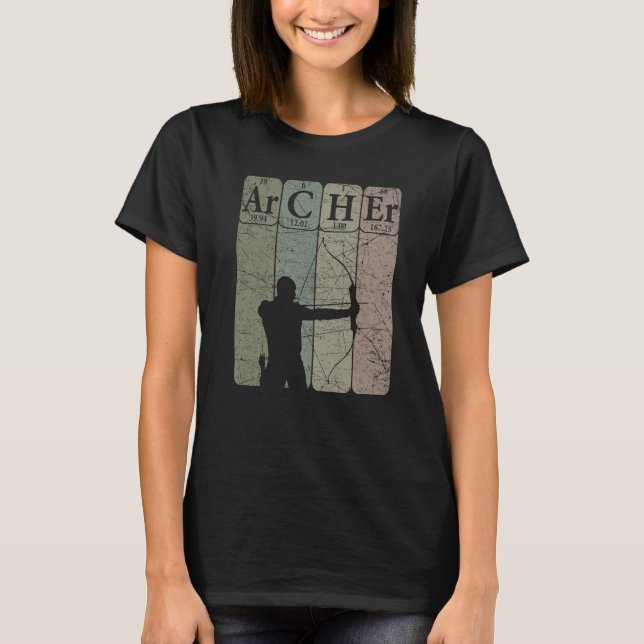 Camiseta Archer Periodic Table Elements Bow Hunting Archery (Frente)