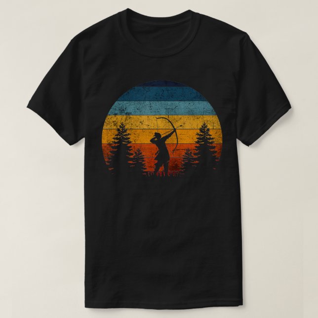 Camiseta Archery Archer Arco Vintage Retro Distinto Design (Frente do Design)