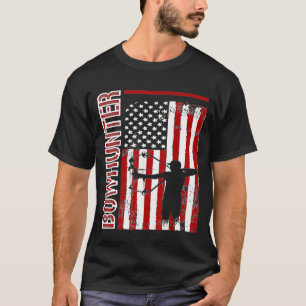 Camiseta Archery Bowhunter Patriotic American Flag Ideia