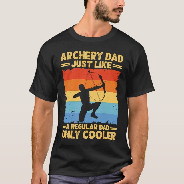 Camiseta Archery Dad Funny Father's Day Archer Bow Hunter D (Frente)