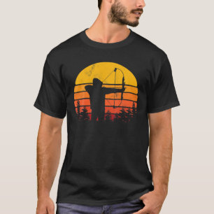 Camiseta Archery Girl Archer Arco Vintage Retro Sunset