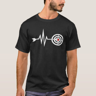Camiseta Archery Heartbeat Arco E Caçador De Seta