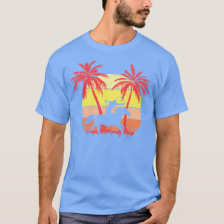 Camiseta Archery Horse Andando no Verão Sunset 80s Palm