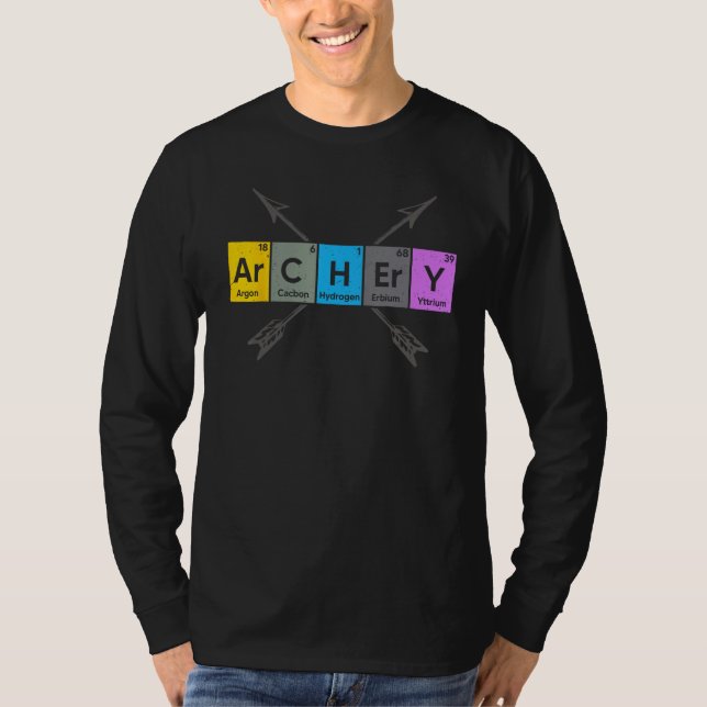 Camiseta Archery I Periodic Elements Nerd Archery Arrows De (Frente)